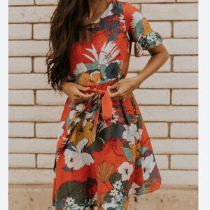 Roolee Floral Print Dress Sz XXL